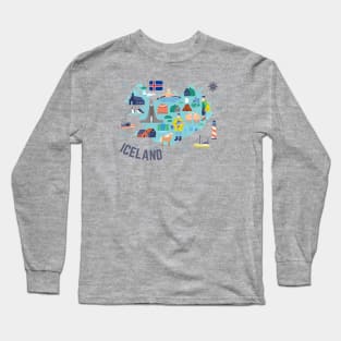 Iceland - Popular Sites of Iceland Long Sleeve T-Shirt